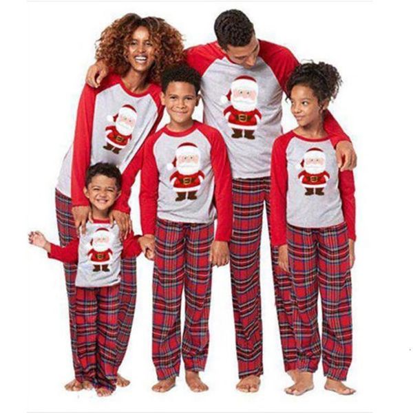 

women's tracksuits family christmas parent-child home service suit pajamas striped long-sleeved trousers 2 piece q1ta, Gray