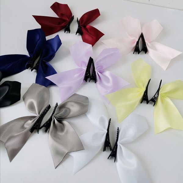 

fashion ribbon bow women hair clips sweet girl's hairbands accessories1