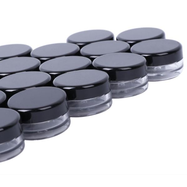 

storage bottles & jars e7cf plastic travel set with leak proof black lid portable squeezable refillable divide toiletries jar