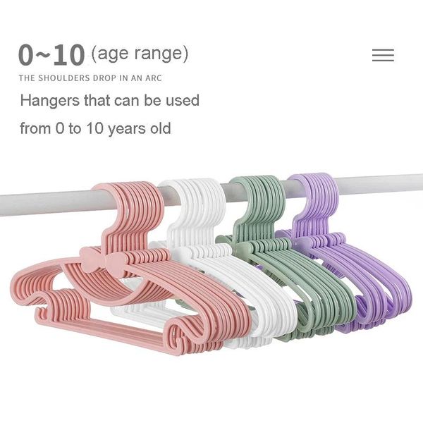 

10pcs bowknot children's plastic hanger baby clothes dryer rack kid coats storage closet organizer hangers & racks
