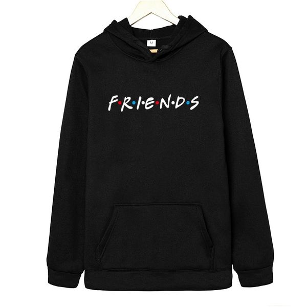 

2019 new friends peripheral trend hooded sweater, Black