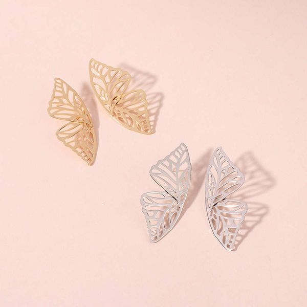 

new creative fashion elegant modeling butterfly women's national style natural simple earrings jewelry, Black