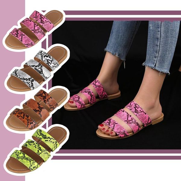 

sandals home casual wear ladies outdoor flat slippers printed pattern transparent with bottom#, Black