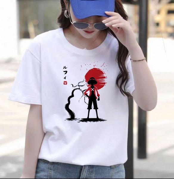 

women's t-shirt one piece t shirt women harajuku cartoon hip hop japan anime tshirt funny luffy zoro graphic fashion casual tees, White