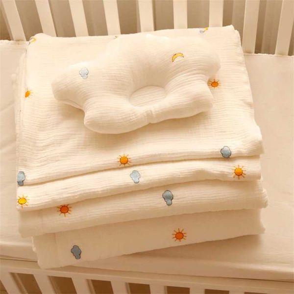 Inverno espesso super macio algodão Muslin Cobertor, bebê swaddle, respirável edredom de colcha, toalha de banho de crianças receptor 211105