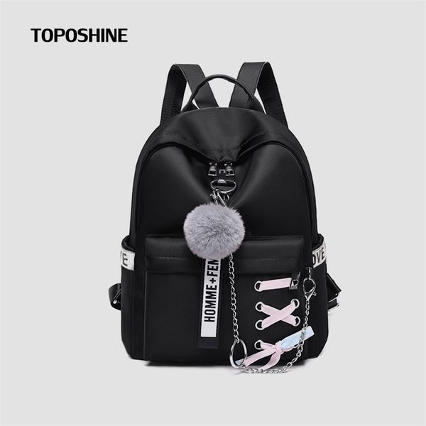 

shine chain women backpack ribbons ladies school bag 5 color girls straps small shoulder female travel soft backpacks 211025