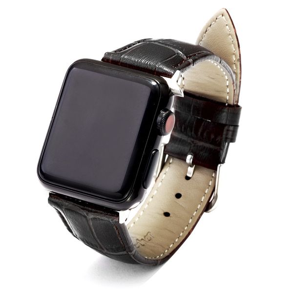 

apple watch apple strap crocodile leather iwatch apple strap, Black;brown