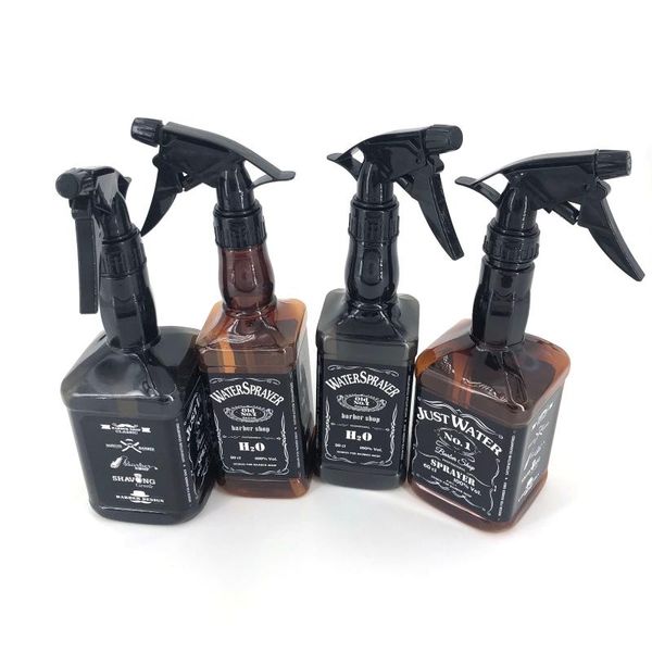 

watering equipments 500ml hairdressing spray bottle salon barber hair tools water sprayer retro whiskey oil head can