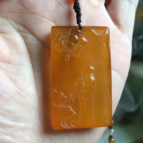 

pendants natural yellow agates stone beads neckalce pendant gem necklace for man woman gift wholesale, Black