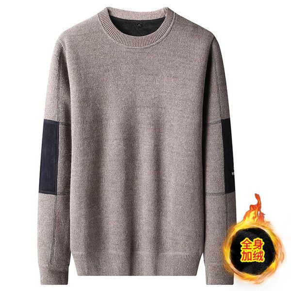 

men's sweaters autumn/winter turtleneck pullover fleece warm heavy base sweater comfortable wool, White;black