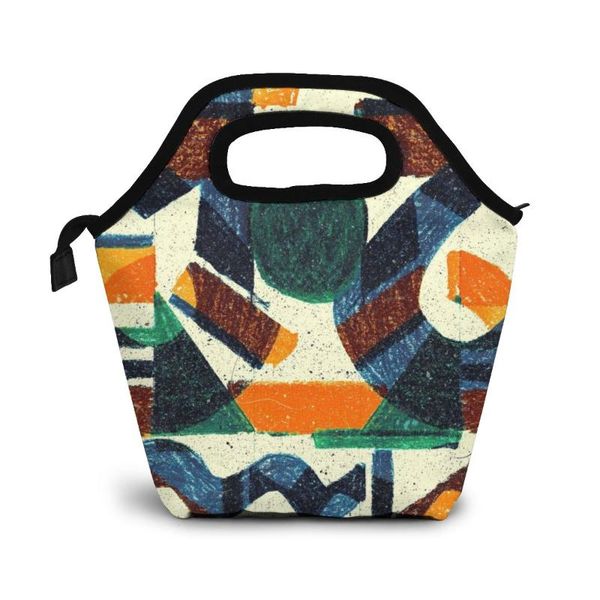 

pattern number 971 lunch bag lunch/ice bags portable insulated picnic box for women men organizer, Blue;pink