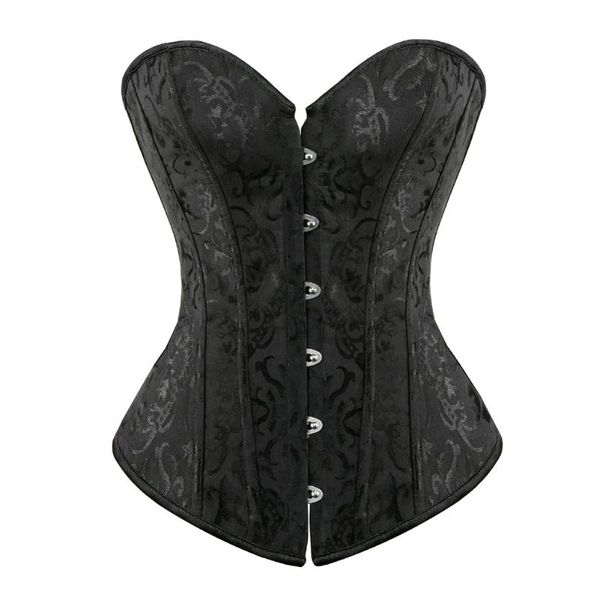 

women's shapers vintage corsets and bustiers plus size flower print bridal bustier corset push up victorian corselet overbust burlesque, Black;white