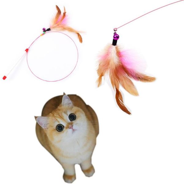 

cat toys smiling cheese feather kitty bird teaser stick light bouncy