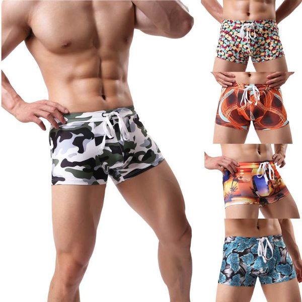 

one-piece suits summer swim trunks men's swimwear swimsuit maillot de bain boy boxer shorts swimming surf beach wear#a