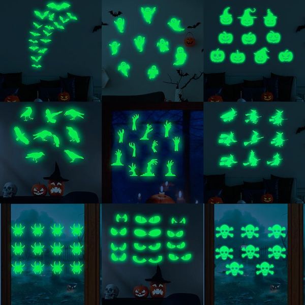 

party decoration halloween glowing wall stickers glow in the dark luminous background