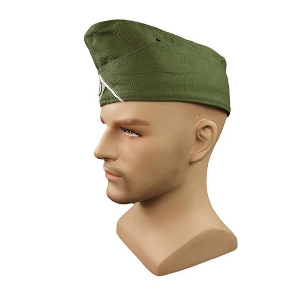 

wide brim hats wwii german dak side cap em green, Blue;gray