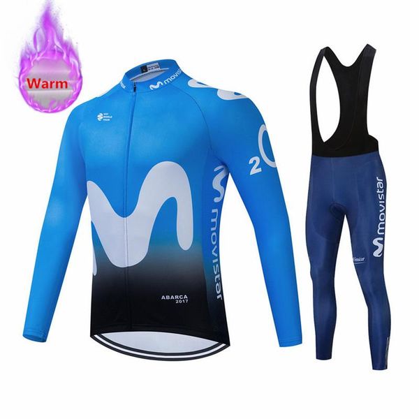

racing sets clothing winter cycling clothes long sleeve riding jersey set thermal fleece maillot ropa ciclismo keep warm, Black;blue