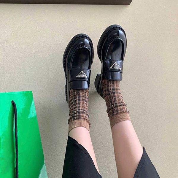 

grape mother studiolee summer british style thick soled heel one foot on lefu small leather single sho female, Black