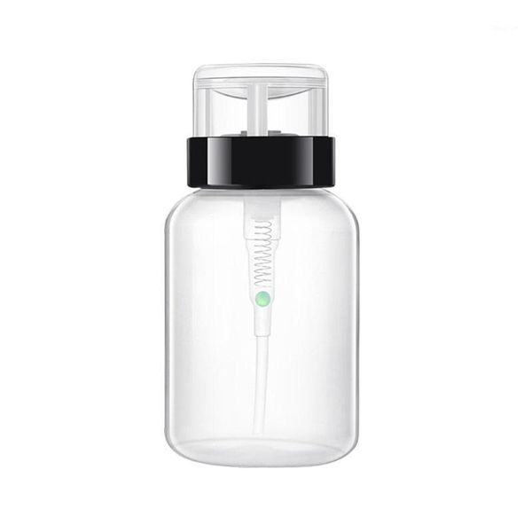 

storage bottles & jars 200ml manicure travel press-type bottle nail polish remover pump dispenser empty plastic cosmetic container