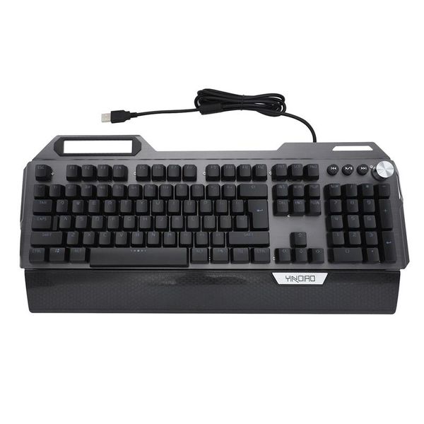 

gaming mechanical keyboard led rainbow usb wired mix backlit 104 keys anti-ghosting for pc deskmouse combos