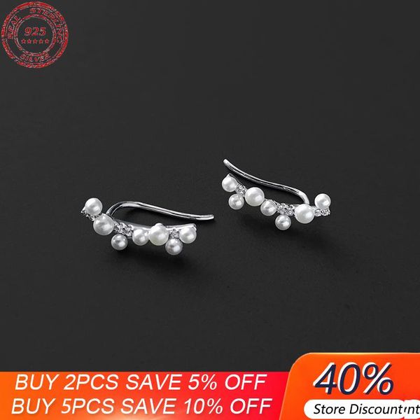

stud s925 sterling silver pearl branch earrings ear hooks ins style temperament women retro luxury monaco jewelry, Golden;silver