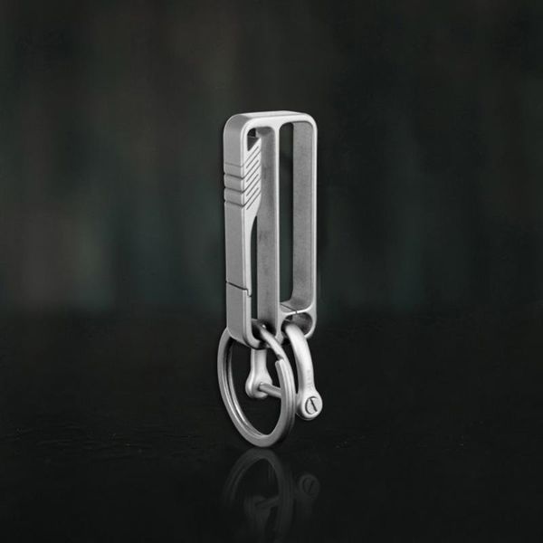 

lightweight titanium key chain men waist belt ring holder hook carabiner keychain cords, slings and webbing