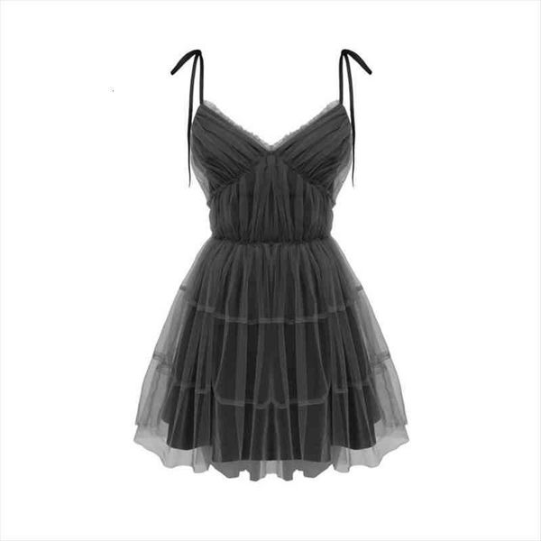

gothic dress v collar vintage spaghetti strap mesh patchwork mini dresses summer high waist dress for women, Black;gray