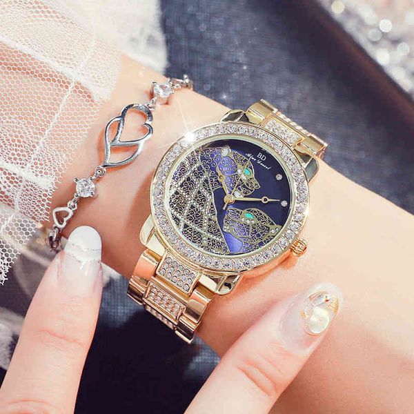 Schmuck Diamant Blau Luxus Frauen Armband Uhren Rot Damen Geschenk Uhr Für Stahl Wasserdichte Weibliche Armbanduhr relogio feminino