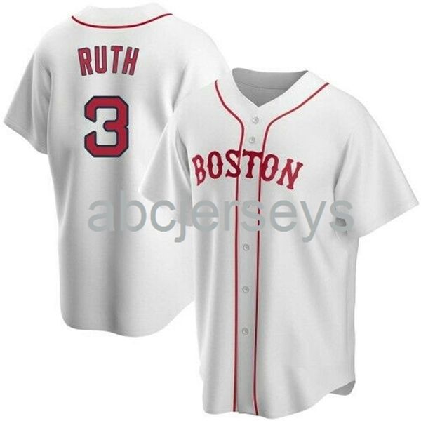 

babe ruth #3 white aop baseball jersey xs-6xl, Black