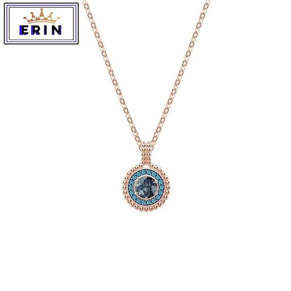 

swa, devil's eye chain micro inlay, blue necklace chains, Silver