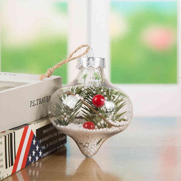 

new hollow christmas tree new year decorative transparent ball