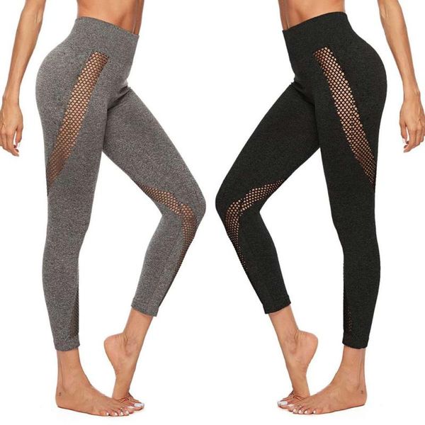 

women's leggings fashion women workout solid hollow out fitness sport slim athletic comfortable pants clothes polainas l, Black