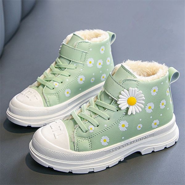 Mode Mädchen Stiefel für Kinder Turnschuhe Weichen Boden Nicht-slip Kleine Mädchen Booties Blumen Design Laufschuhe Kinder Sport 220222