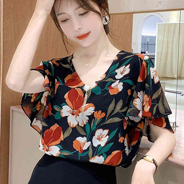 

womens and blouses shirts ruffle blouse summer style female blusas mujer de moda chiffon 820c 210420, White