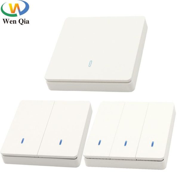 

433mhz wireless rf 86 wall panel transmitter safety switch can be pasted at will hall living bedroom led lights diy remote controlers