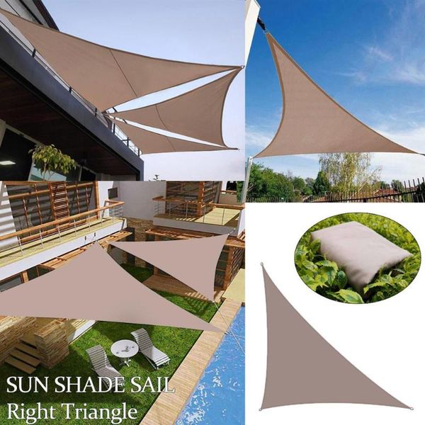 

shade 300d waterproof sun sail khaki home outdoor garden canopy patio plant cover uv block awning decoration sunshade triangle