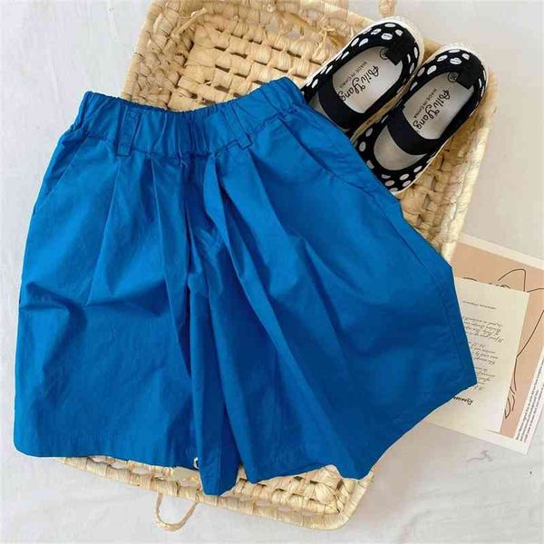 

summer arrival girls fashion blue pants kids seven trousers 210528