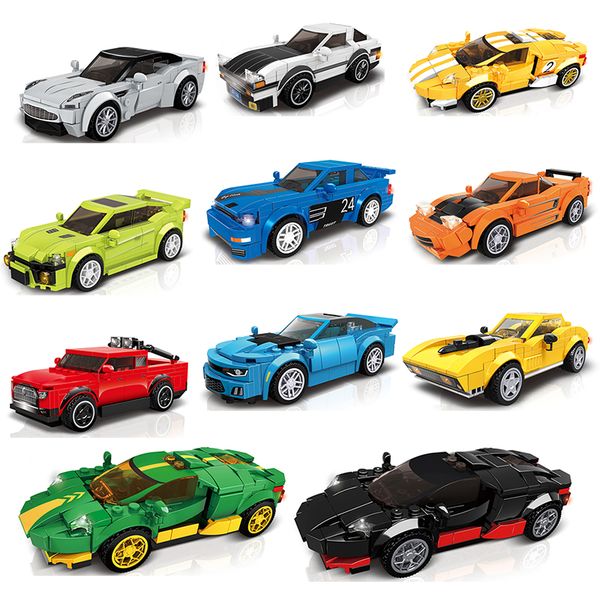

2021 new Super Race car city F1 Speed Champions Great Vehicle Racing model Building Blocks bricks sets sports Kits technique