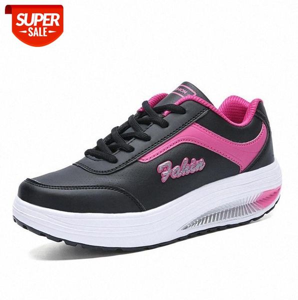 

2020 sneakers women thick bottom fashion breathble mesh vulcanized shoes women's wedge platform woman comfort female #947i