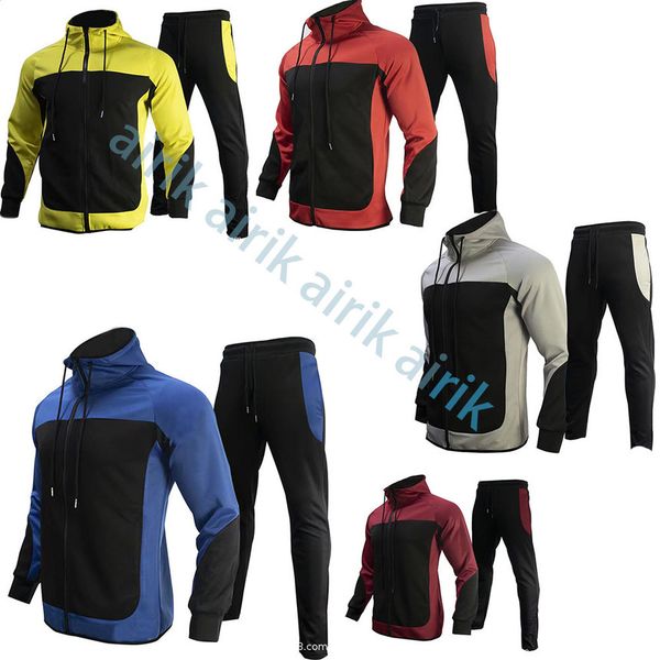 

autumn men's tracksuit hoodie sportswear tech fce windrunnersh fashion leisure sports et running fitns coat jogging suits men, Gray