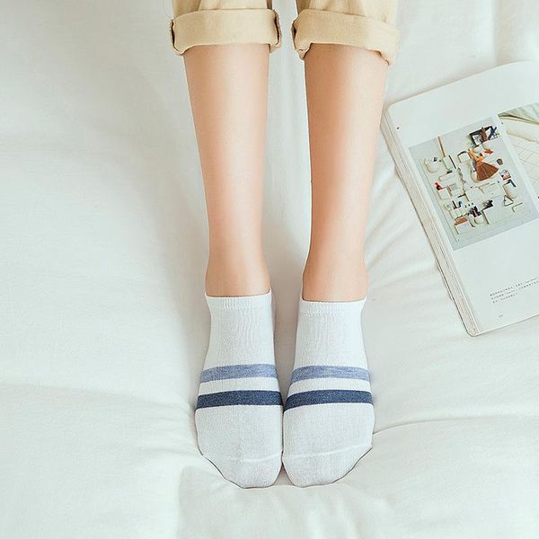 

socks & hosiery casual low cut women's invisible non-slip no show for woman harajuku lingerie sock slippers boat sox, Black;white