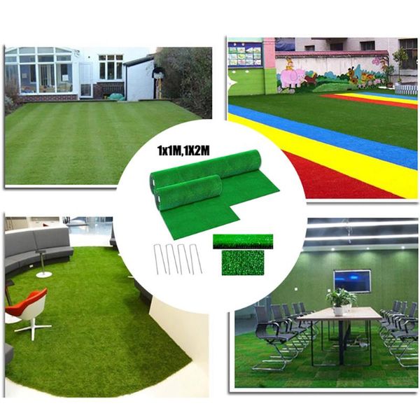 

decorative flowers & wreaths green artificial grass floor mat synthetic landscape lawn garden carpet for diy micro landscaping