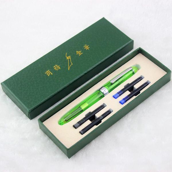 

transparent fountain pen metal iraurita pens 0.5mm fine stationery office accessories school supplies penna stilografica 6618