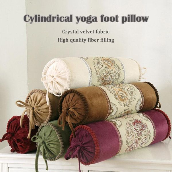 

pillow european-style column footrest crystal velvet fabric massage foot washable waist high elastic yoga