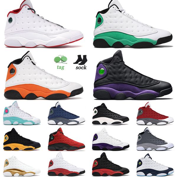 

jumpman 13 13s xiii basketball shoes lucky green hyper royal chicago starfish obsidian court purple phantom playground trainers sneakers 36-, White;red