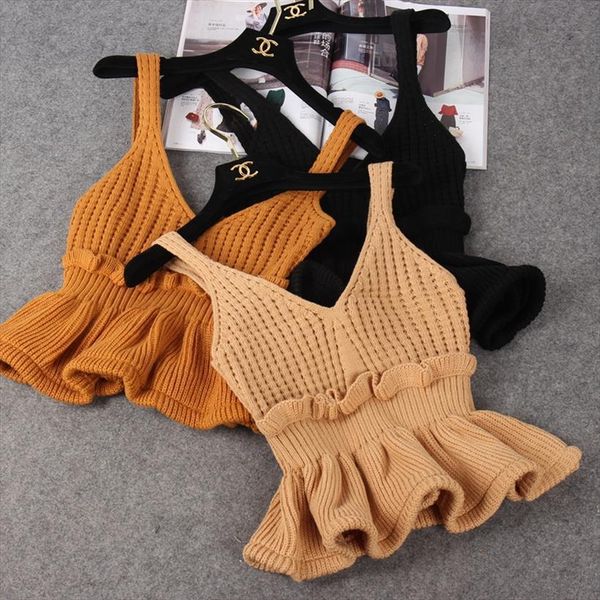 

spaghetti strap camisole women camis shirt stretchable knit v neck crop cami summer style vogue t cotton, White