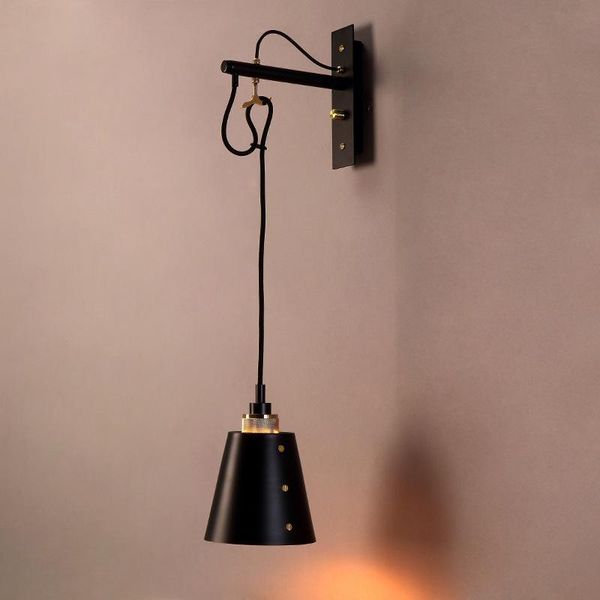 

wall lamp personality american retro bedroom bedside creative industrial style restaurant bar corridor aisle iron black gold lam