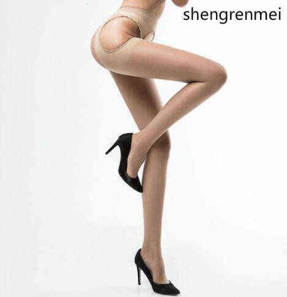 

shengrenmei 2019 women stockings thigh-highs cut out sheer nylon lingerie open crotch pantyhose tights dropshipping y1130, Black;white