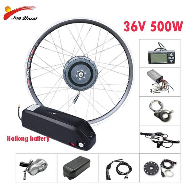 

electric bicycle e bike conversion kit 36v 500w front hub motor wheel 26"700c bicicleta eletrica ebike, Silver;blue