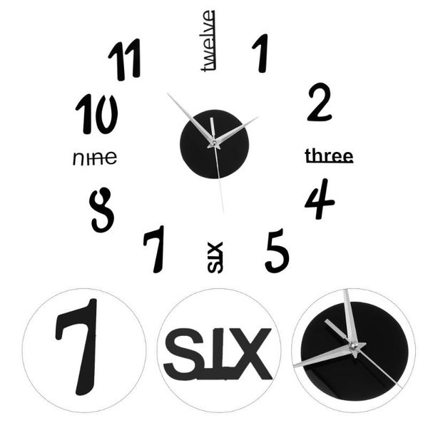 

set decorative wall clock number hanging home decoration battery clocks